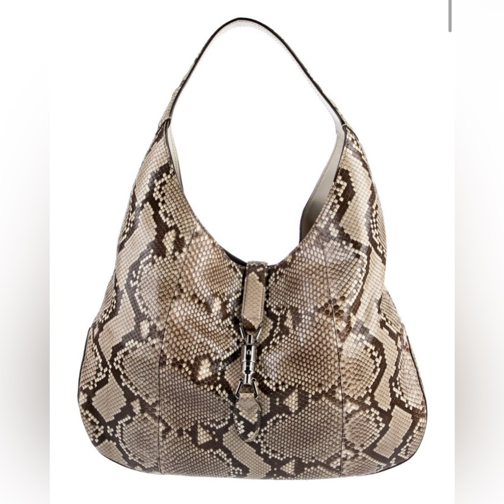 GUCCI PYTHON JACKIE HOBO LARGE